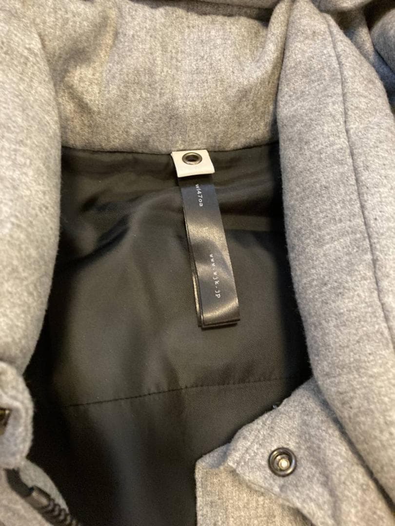 wjk ダッフルコートダウン ライトグレー 1051wl47 美品