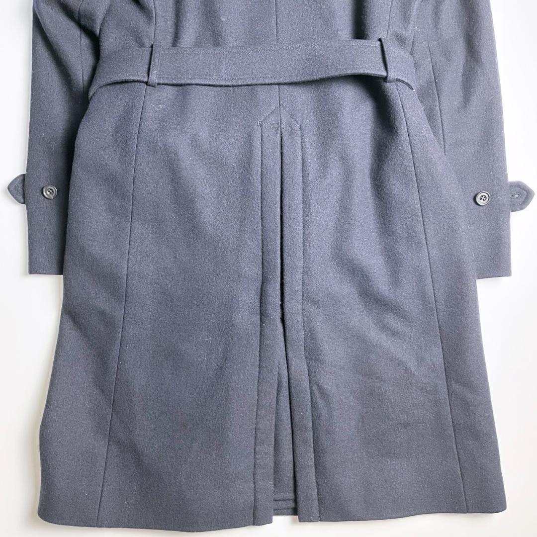 美品　SANYO COAT　サンヨー　ウール　トレンチコート　ネイビー　38