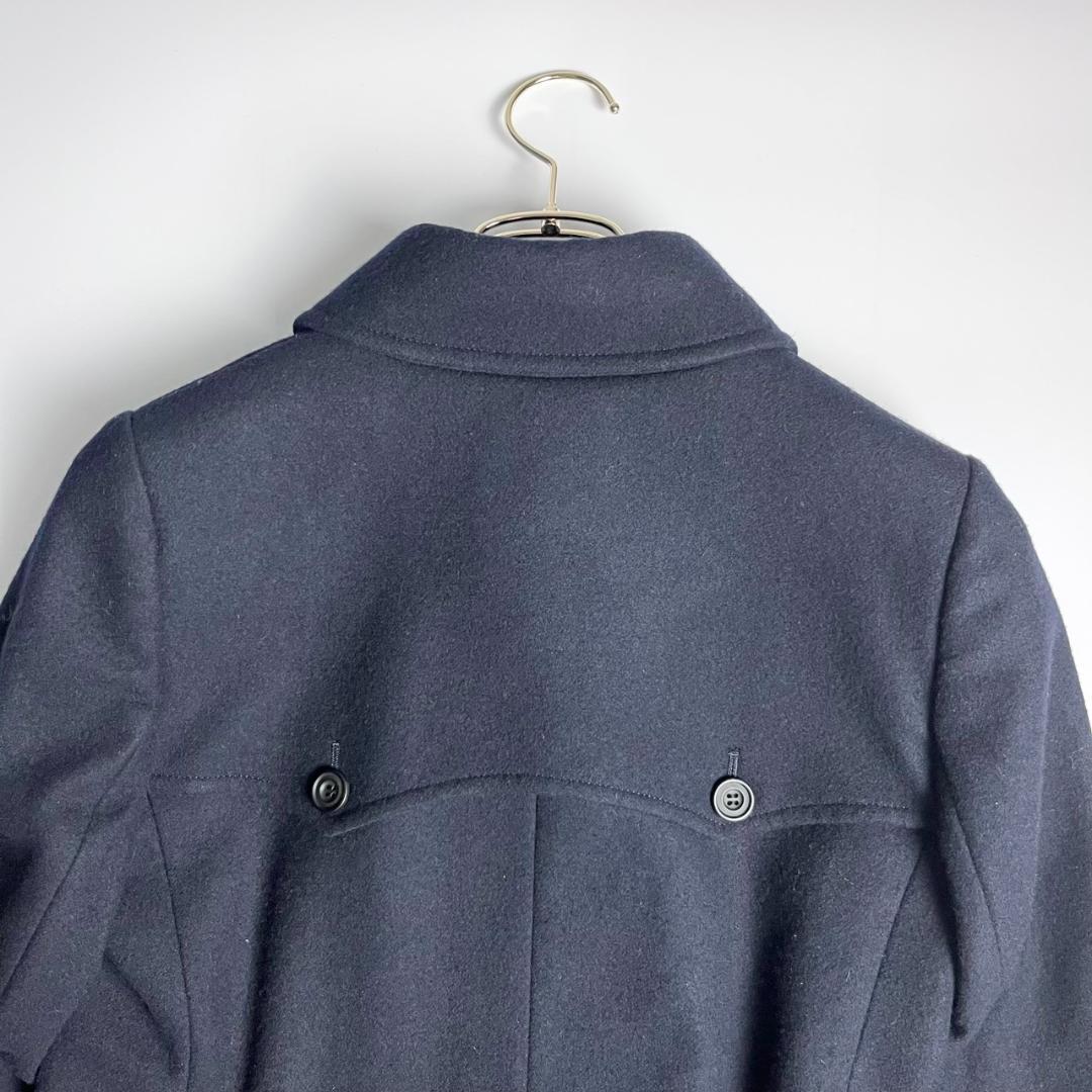 美品　SANYO COAT　サンヨー　ウール　トレンチコート　ネイビー　38