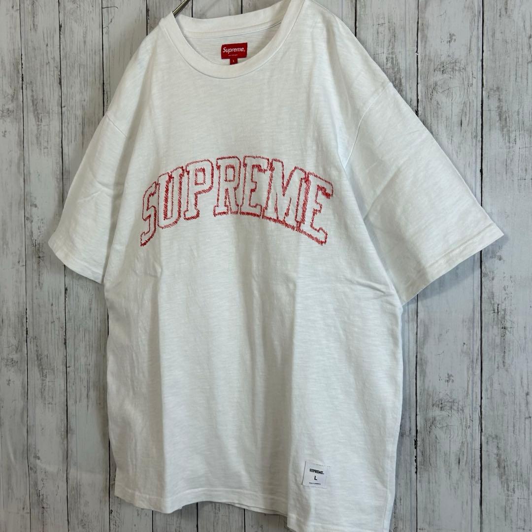 トップス Supreme Sketch Embroidered S/S Top