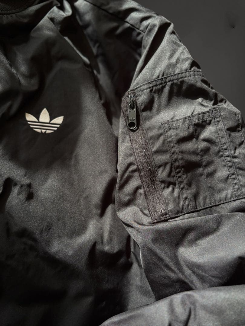 adidas チラックス ロゴ パデッドジャケット ブラック 2XL 新品未使用