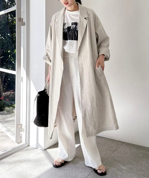 FRAMe WORK 綿麻ポプリンコート 定価35,200円