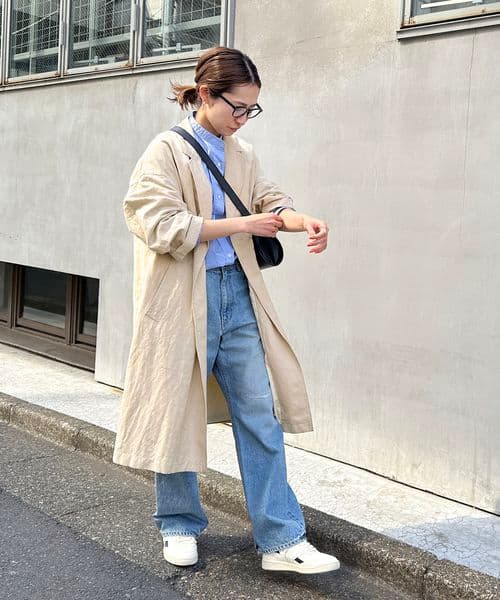 FRAMe WORK 綿麻ポプリンコート 定価35,200円