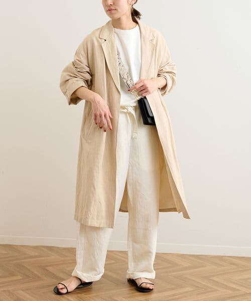 FRAMe WORK 綿麻ポプリンコート 定価35,200円