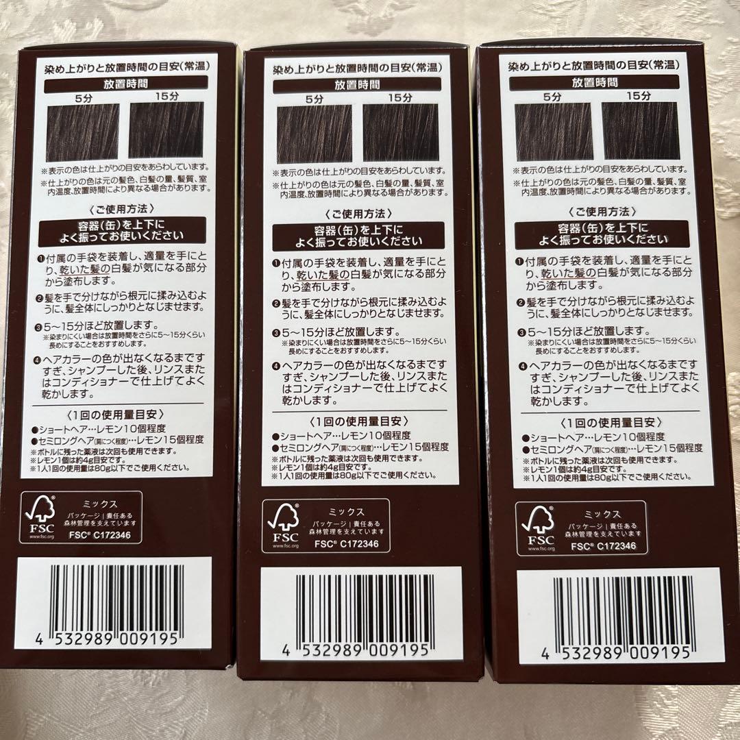 ゆうゆ様ご検討　ヘアボーテエクラ　ボタニカル3本セット　ダークブラウン　白髪用