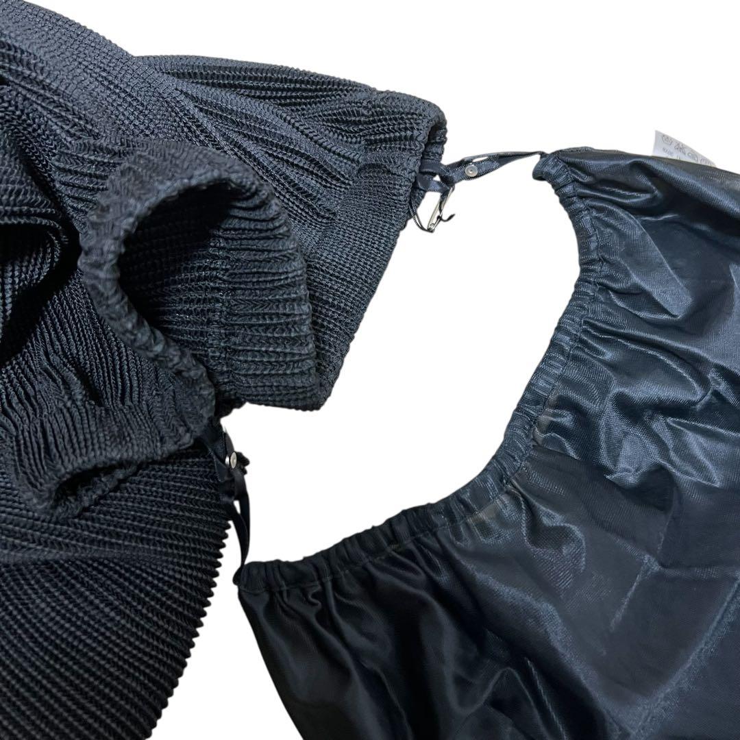 定価約3万円　スペッチオ　裾フリル　ロングスカート　ストレッチ　ブラック　40