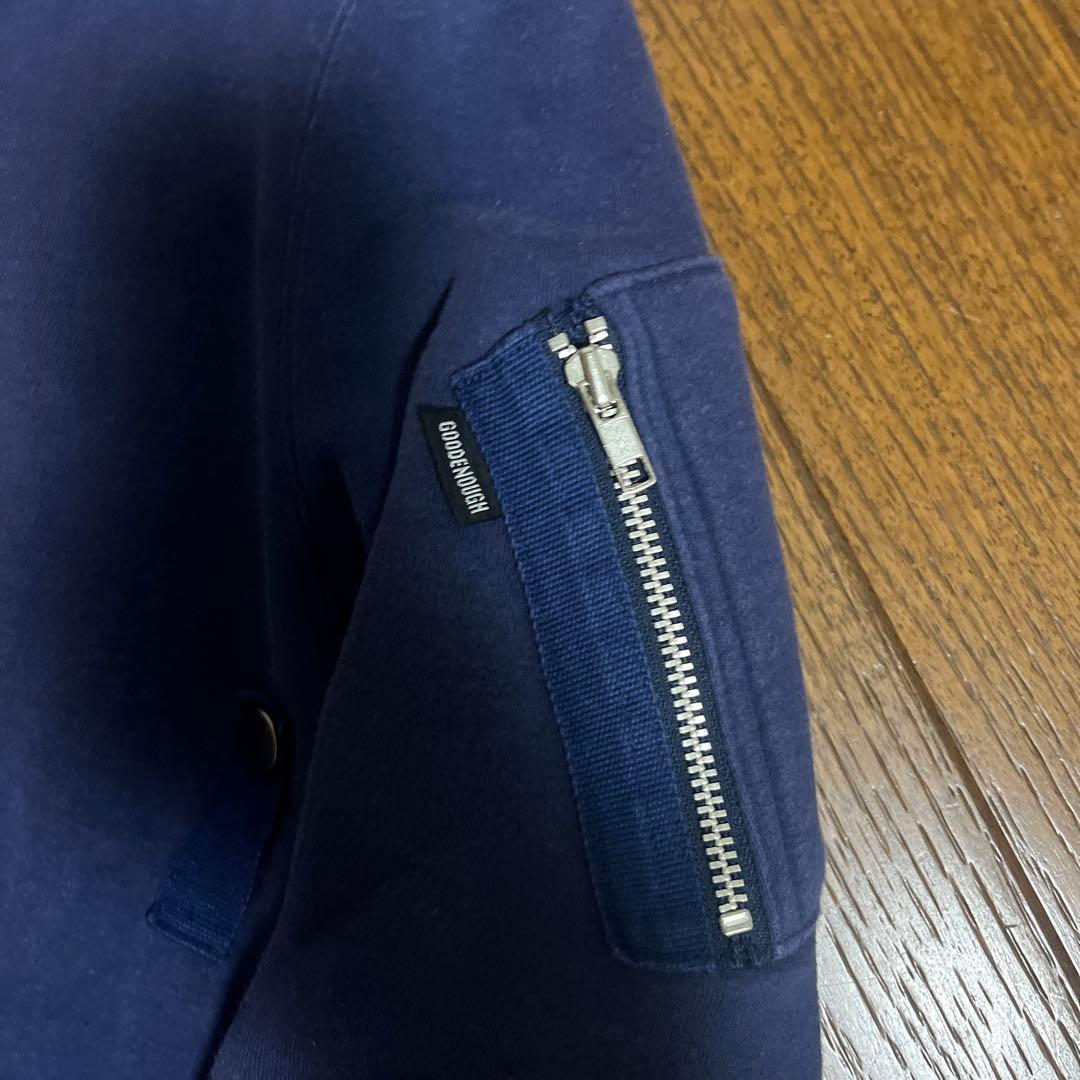 初期　good enough グッドイナフ　b15 ネイビー スウェットMA-1