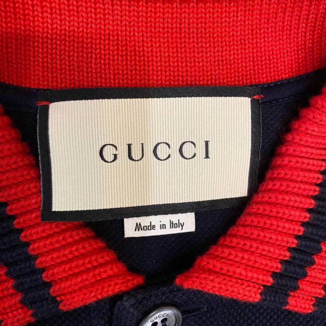 GUCCI グッチ　ポロシャツ　刺繍　現行タグ