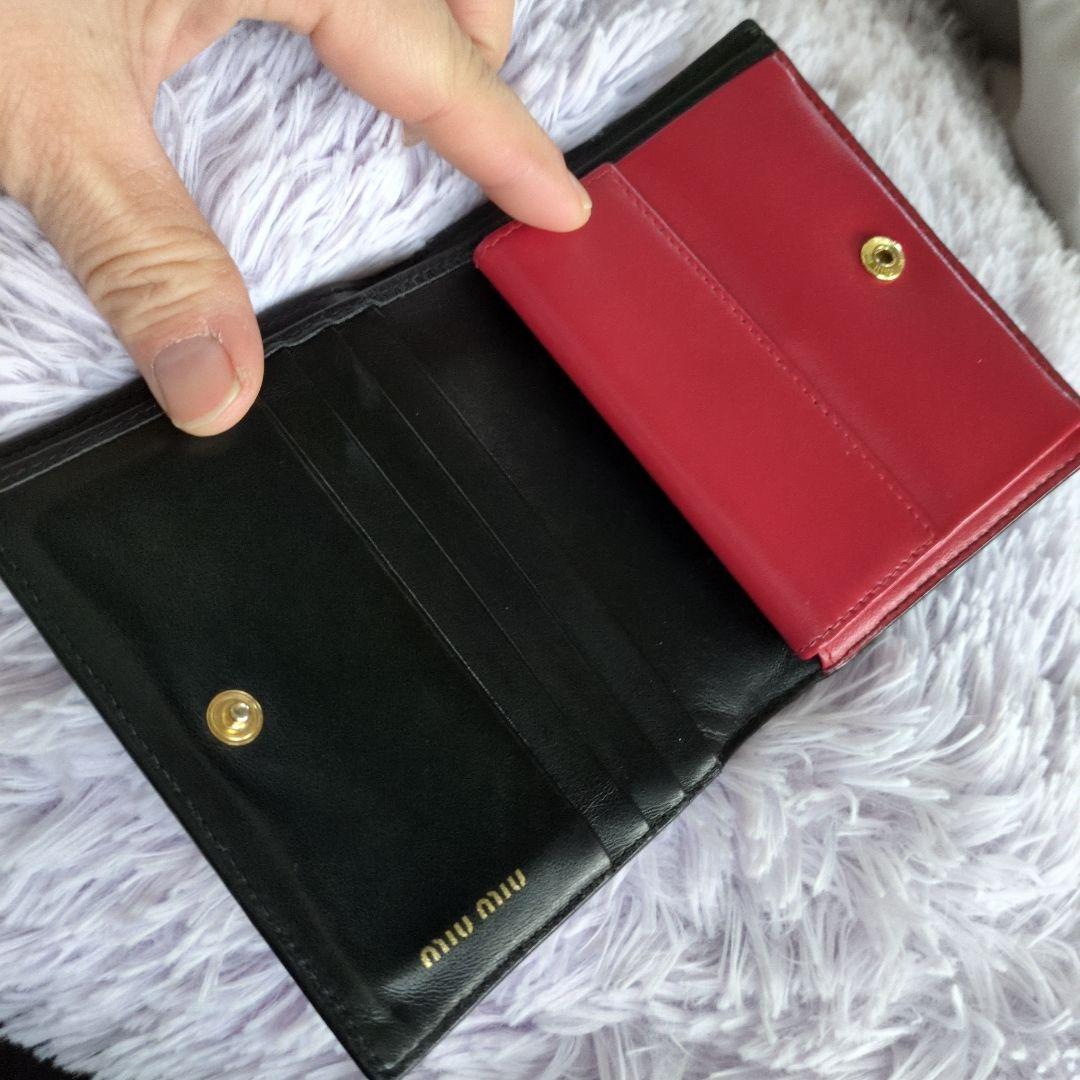 ミュウミュウ　ハート柄二つ折り財布　ウォレット