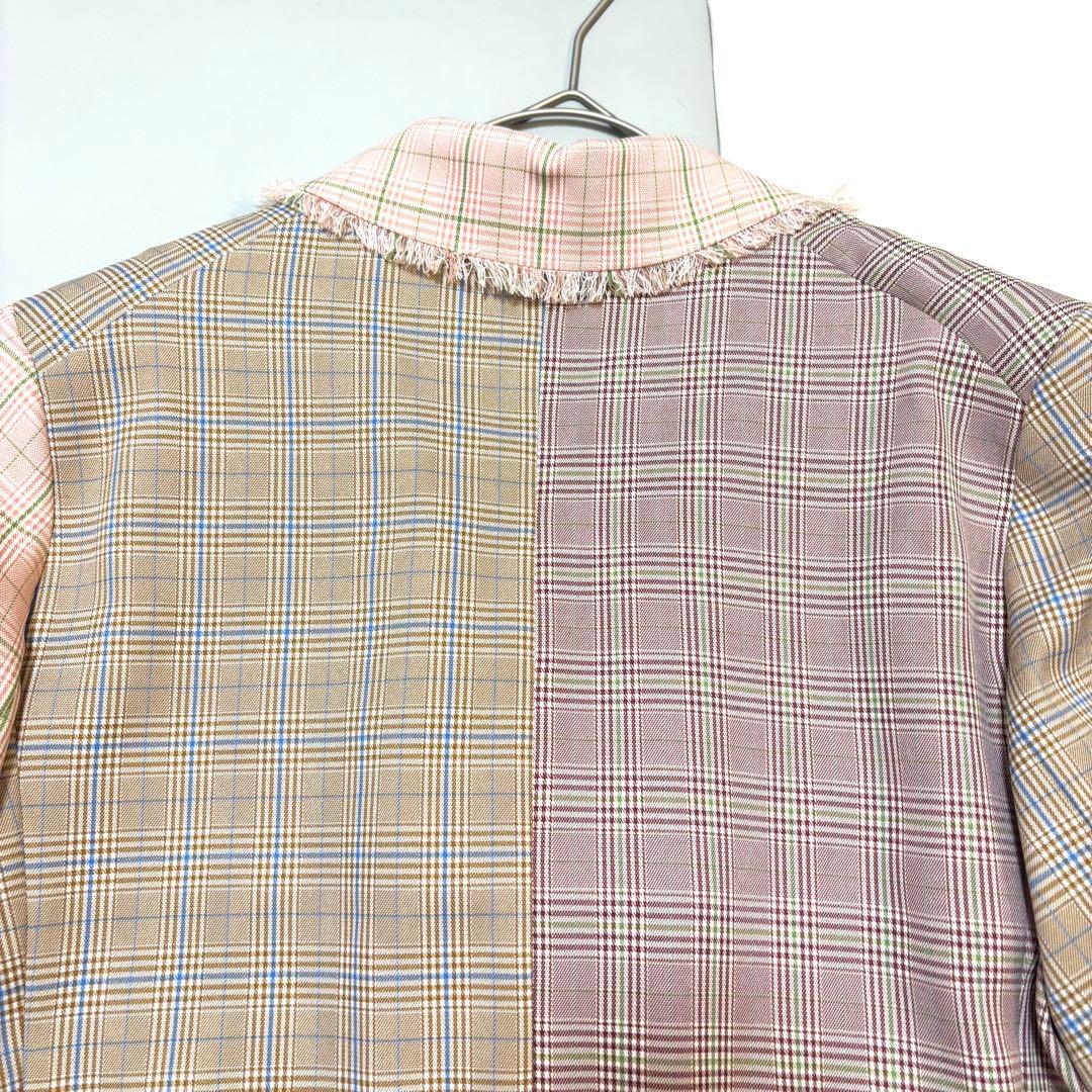 【新品未使用】VIVIENNETAMフリンジパッチワークジャケット　チェック