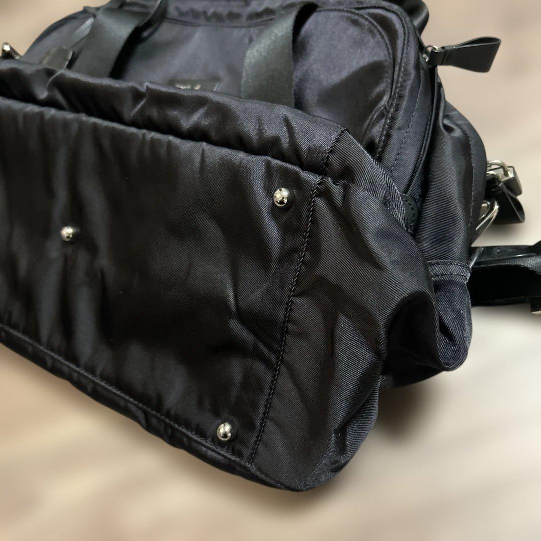 美品【agnesb.】2way ボストン ショルダーバッグ　ブラック 南京錠鍵付
