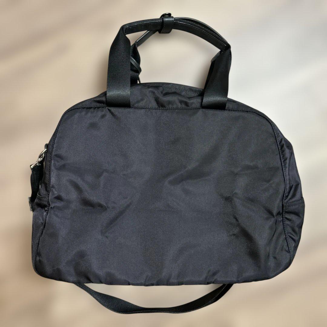 美品【agnesb.】2way ボストン ショルダーバッグ　ブラック 南京錠鍵付