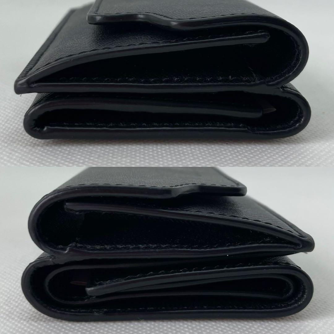 【訳あり極美品】マルニ トランク トリフォールド 三つ折り財布 小銭入れ付き 黒