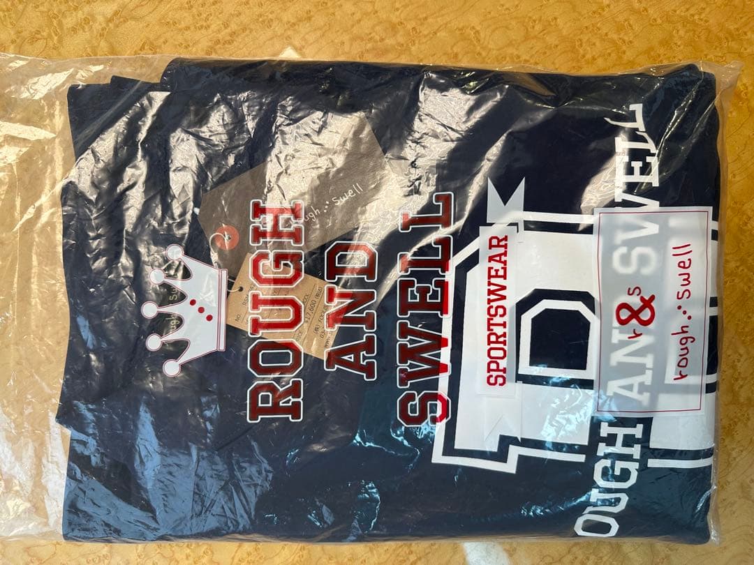 新品正規品 ROUGH AND SWELL ネイビー L 長袖モックネックシャツ
