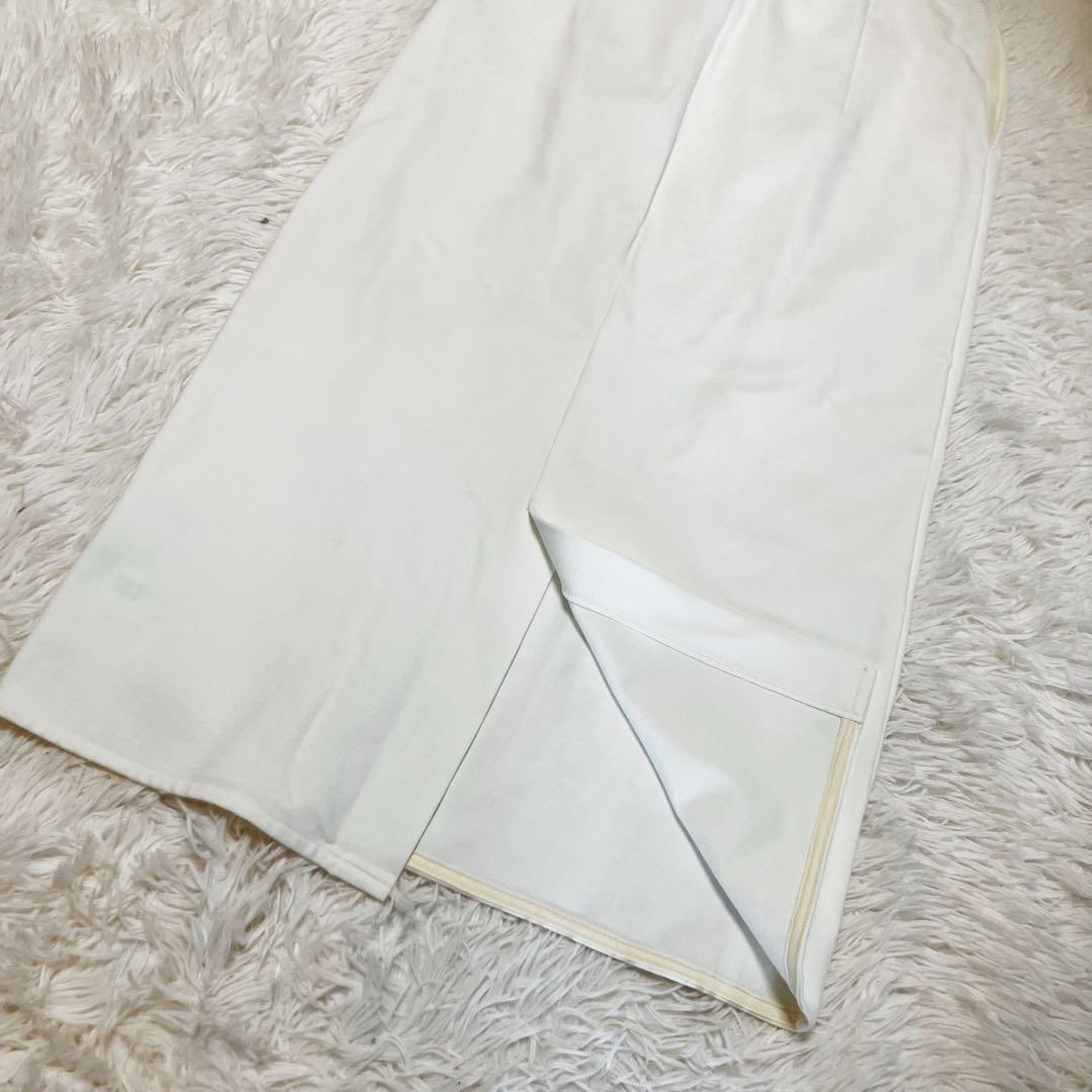 【美品】SOÉJU ダブルジャージーペンシルスカート　白　L