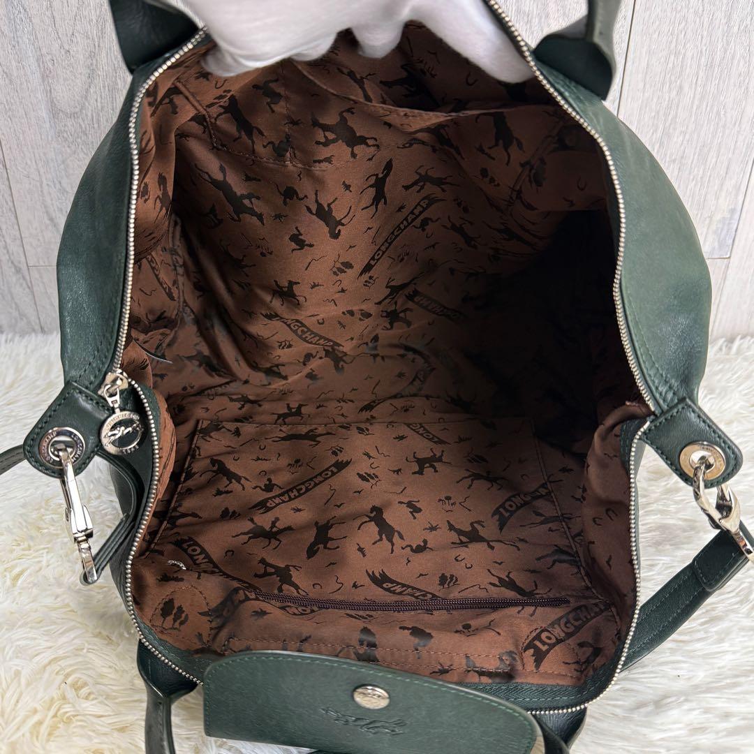 希少♡カーキ♡A4可♡Longchamp ロンシャン 2way ボストン バッグ