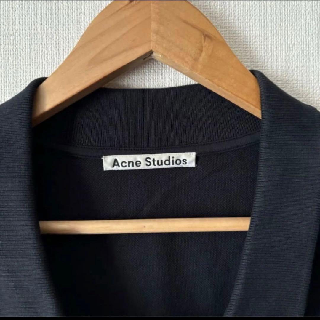 Acne Studios ブラック ポロシャツ 半袖