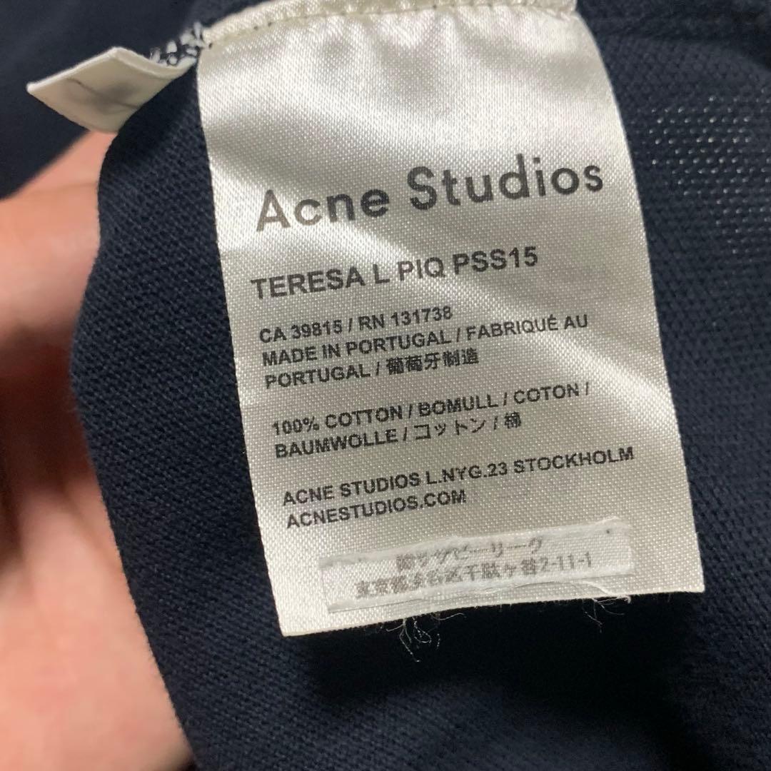 Acne Studios ブラック ポロシャツ 半袖