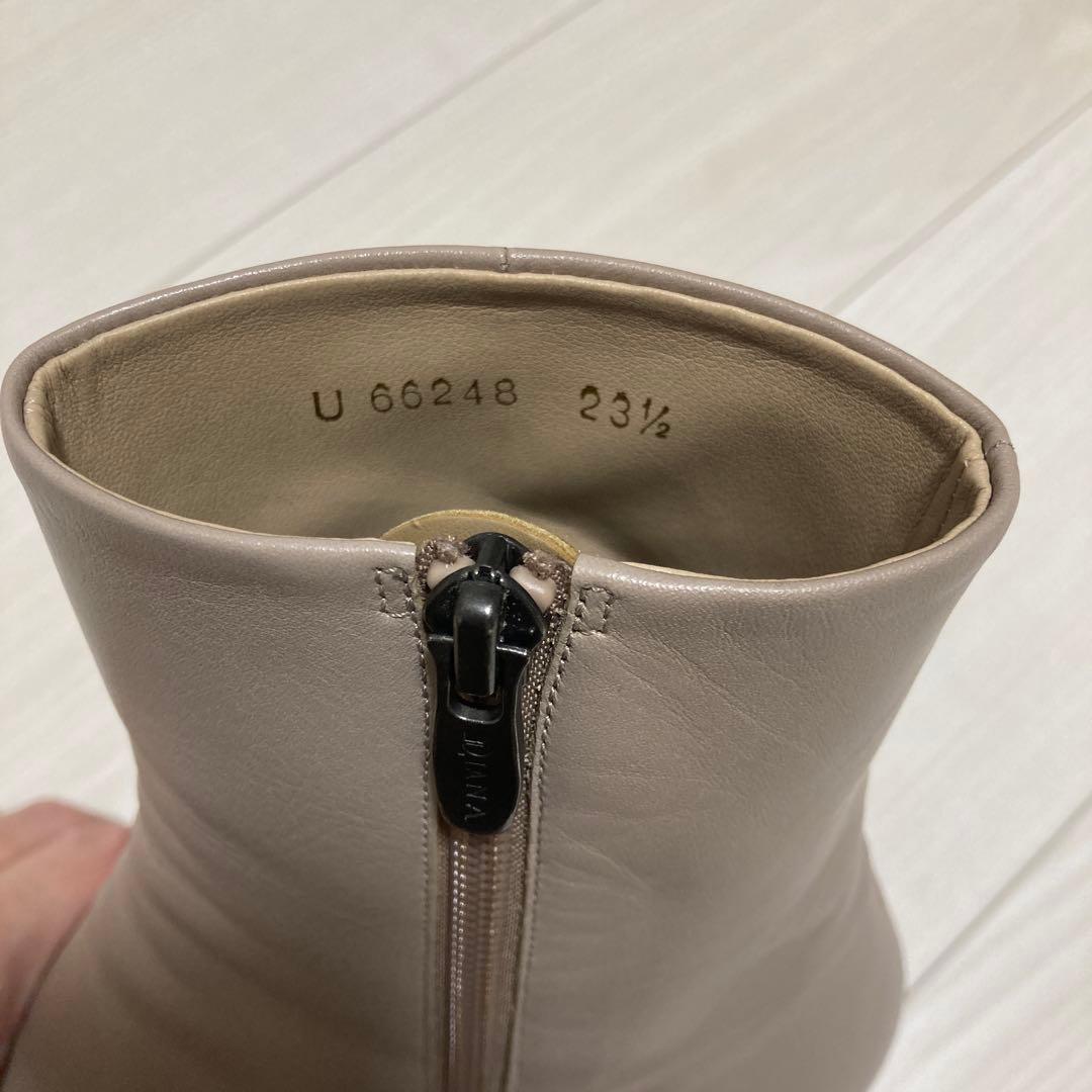 ダイアナ　23.5 ショートブーツ　定番　美品 ベージュ