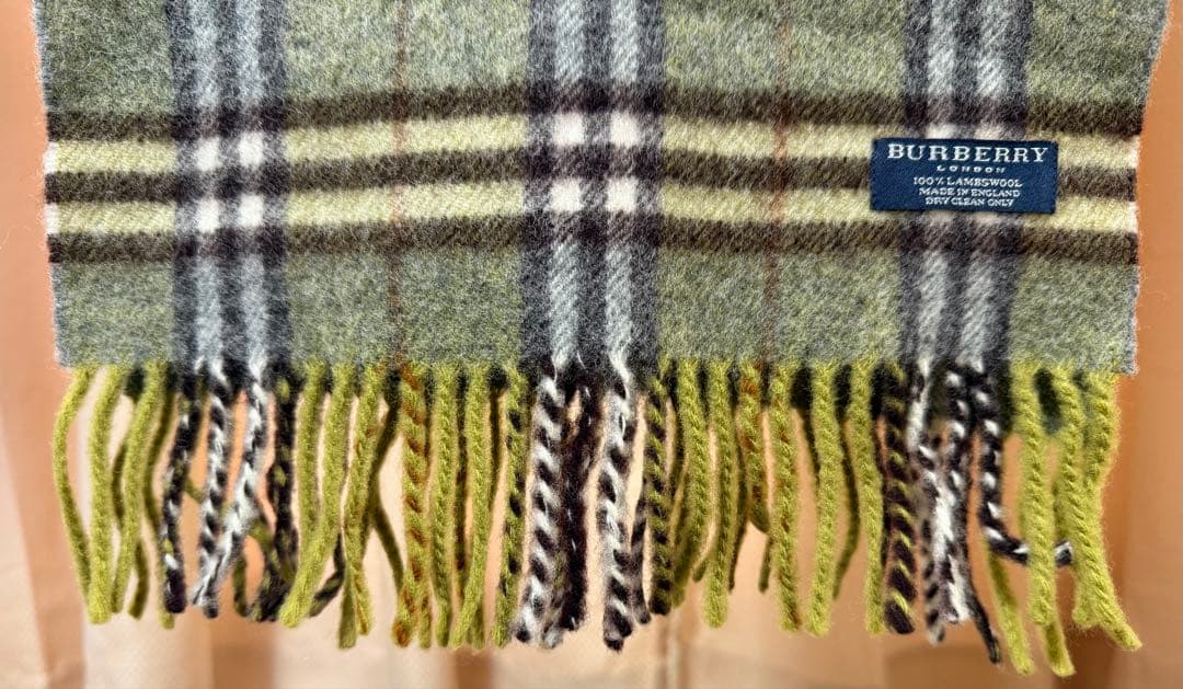 BURBERRY チェック柄マフラー ストール 100%ラムウール