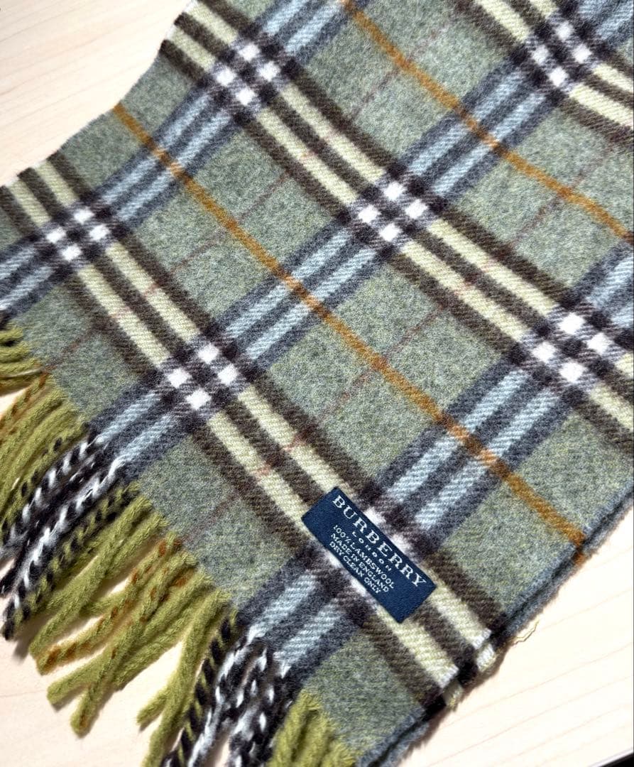 BURBERRY チェック柄マフラー ストール 100%ラムウール