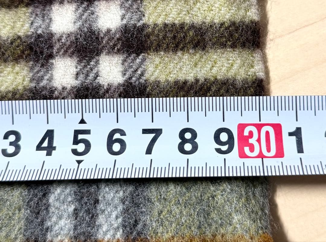 BURBERRY チェック柄マフラー ストール 100%ラムウール