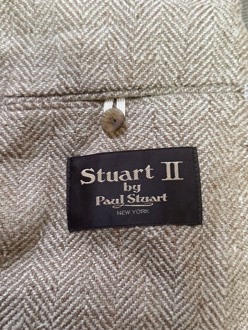 PAUL STUART ポールスチュアート シルク リネン ハーフコート M