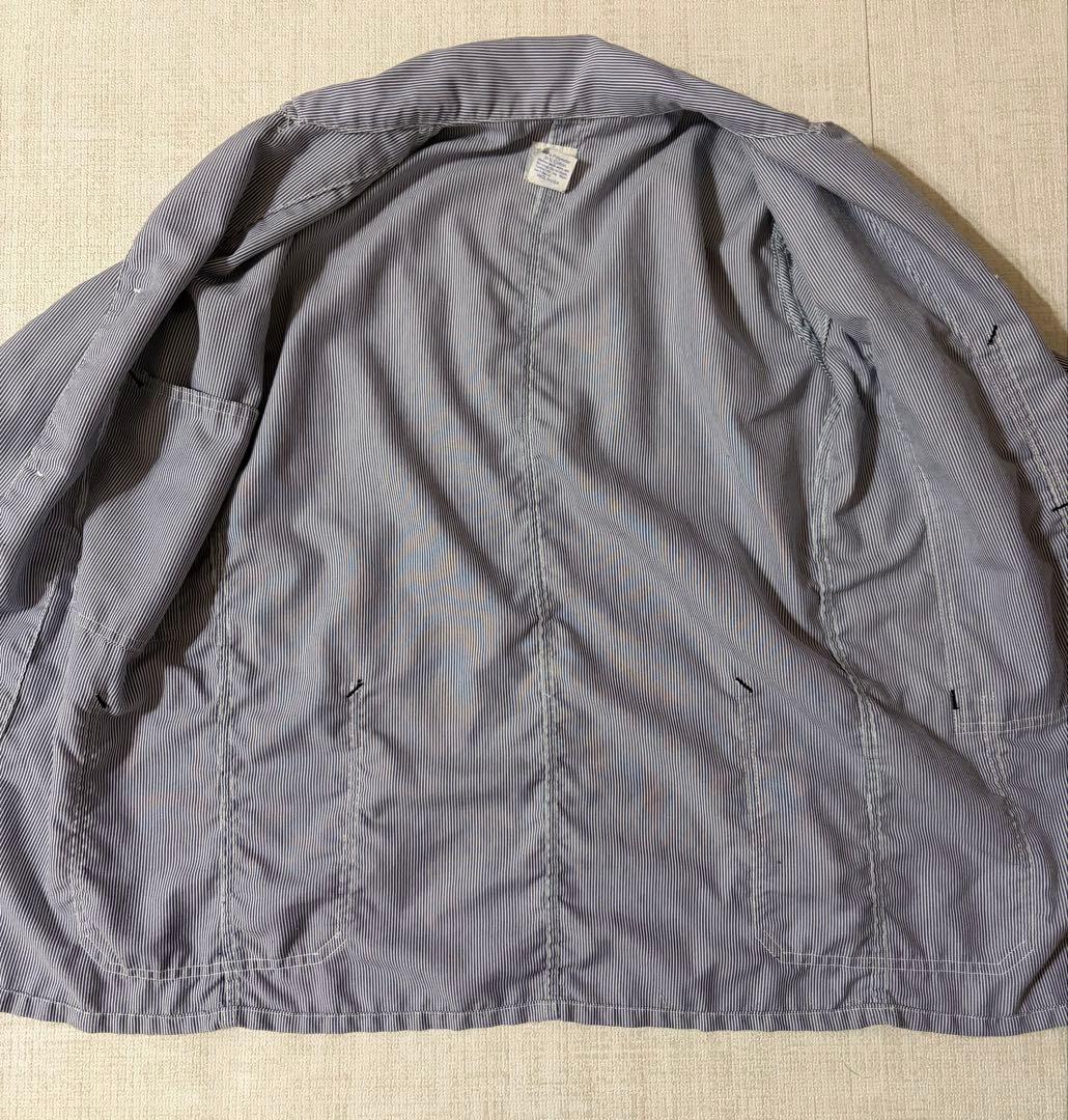 POST O'ALLS 　ヒッコリージャケット　ストライプ青×白　USA製　XS