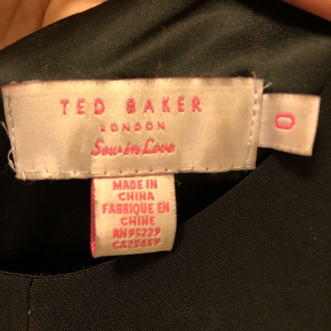 【XS】TED BAKER＊黒リボンワンピ