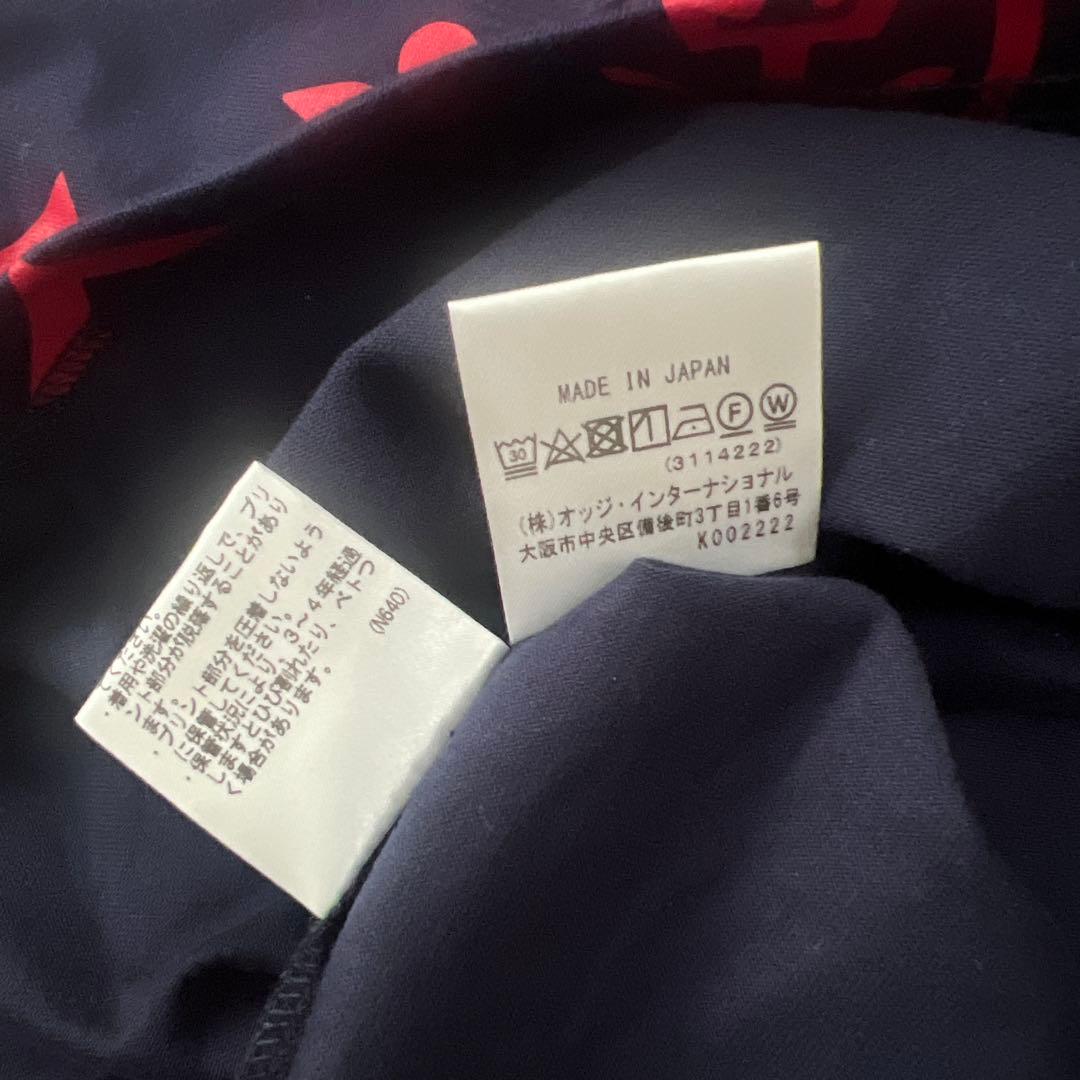 CASTELBAJAC　モノグラム柄半袖Tシャツ　ネイビー赤　22ss　48