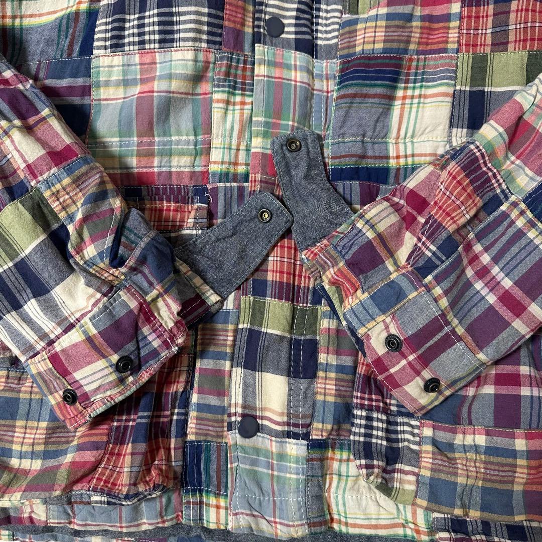 10s DENIM&SUPPLY ラルフローレン パッチワーク フードジャケット