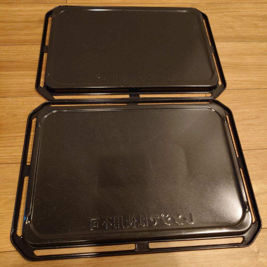 TOSHIBA 石窯ドーム 角皿２枚　網焼きグリル1枚　深皿1