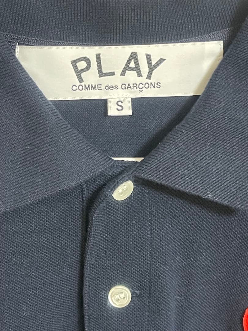 PLAY COMME des GARCONS ネイビー ポロシャツ S