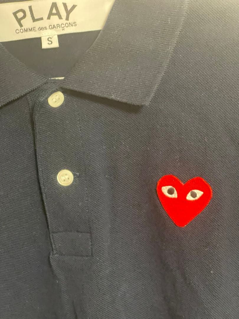 PLAY COMME des GARCONS ネイビー ポロシャツ S