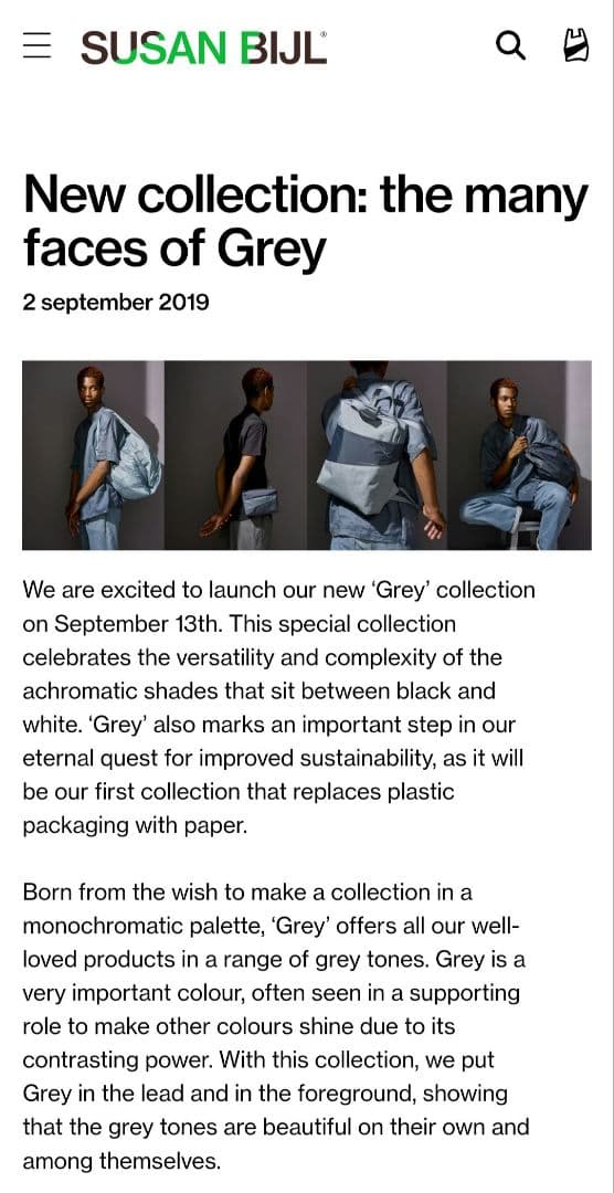 SUSAN BIJL スーザンベル Greycollection バムバッグ S