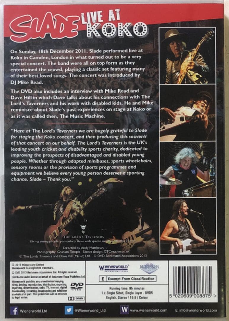 DVD！Slade/ スレイド/ Live At Koko 2011