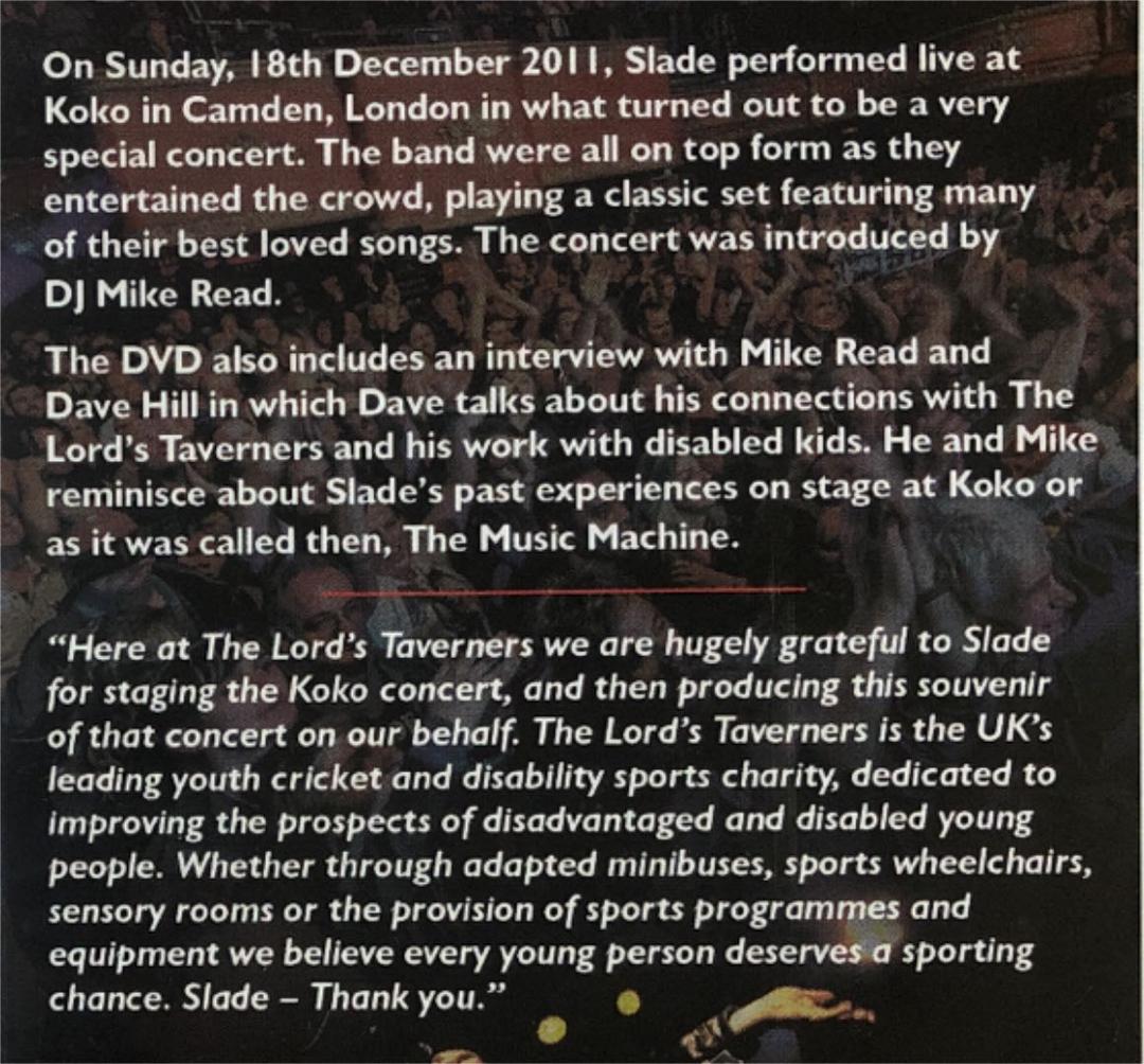 DVD！Slade/ スレイド/ Live At Koko 2011