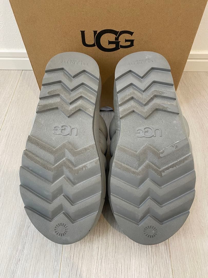 UGG グレー ダウン ムートンサンダル