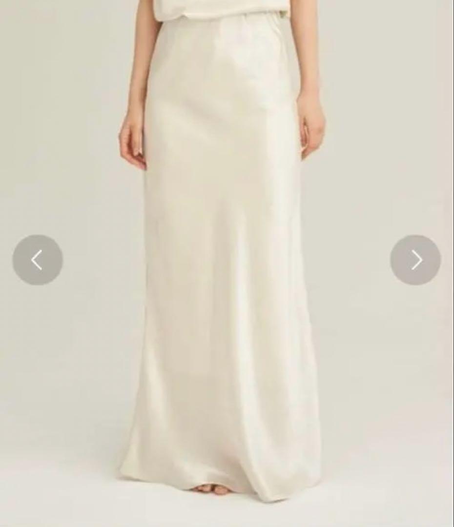 スカート ace long skirt ecru 01