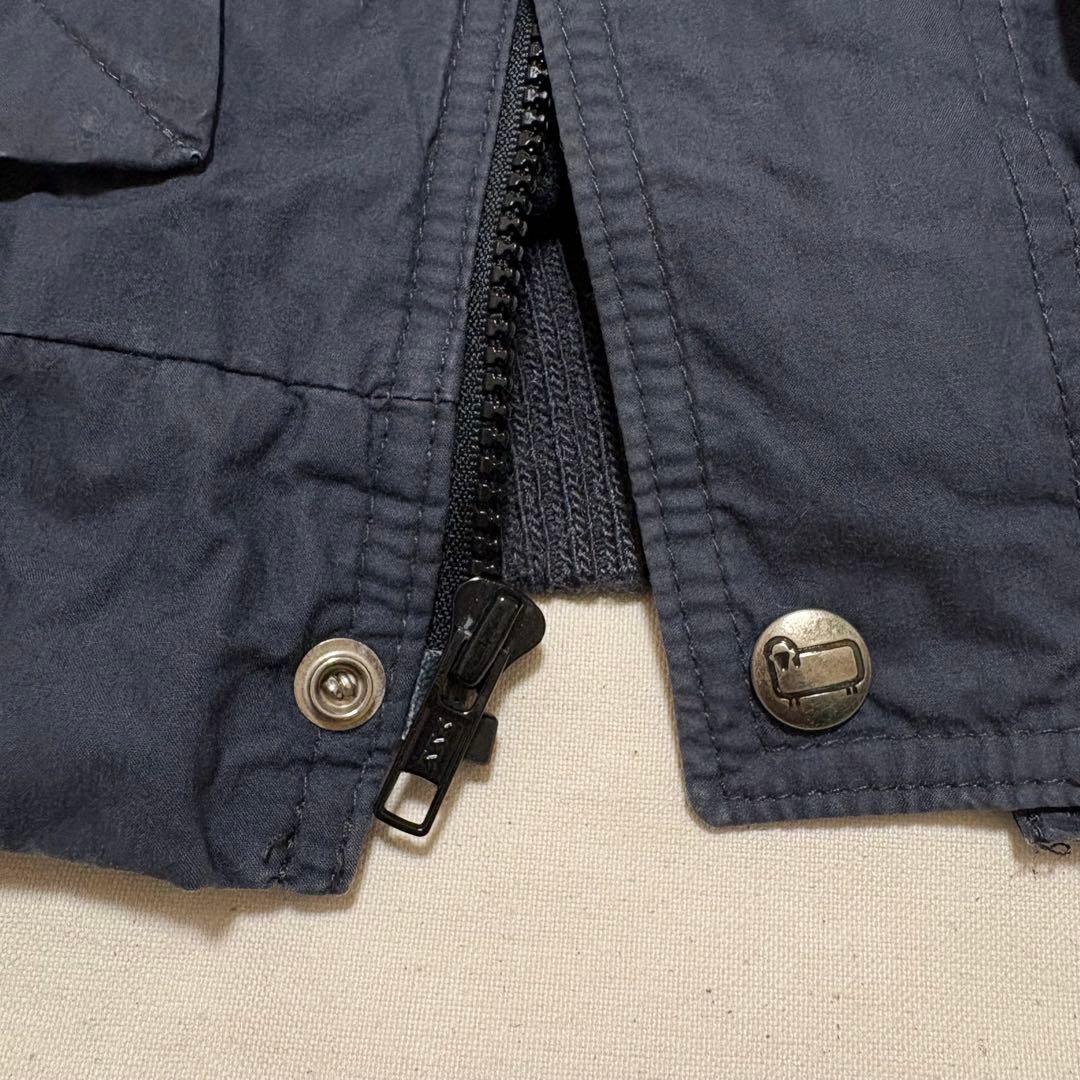 80s Woolrichコットンベスト グレー M相当 裏チェック ワークベスト