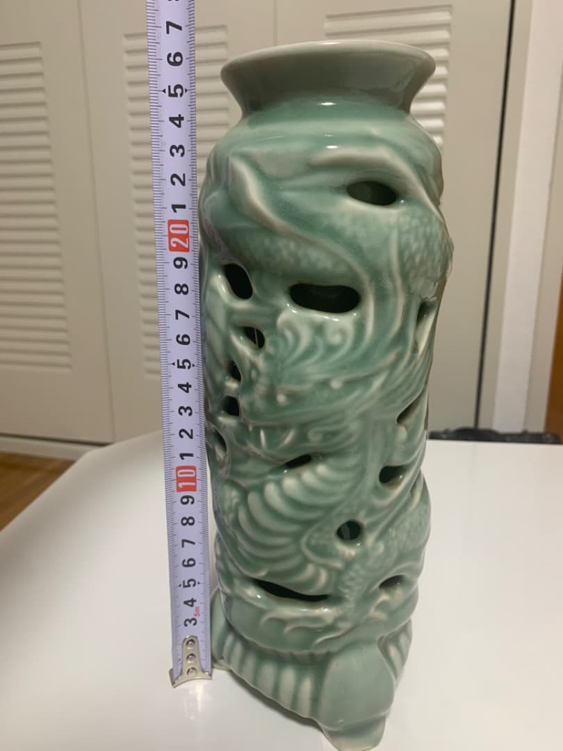 中国美術◆龍泉窯 青磁 二重焼 青磁釉 青ひび焼 透彫 希少 賞物 唐物 骨董
