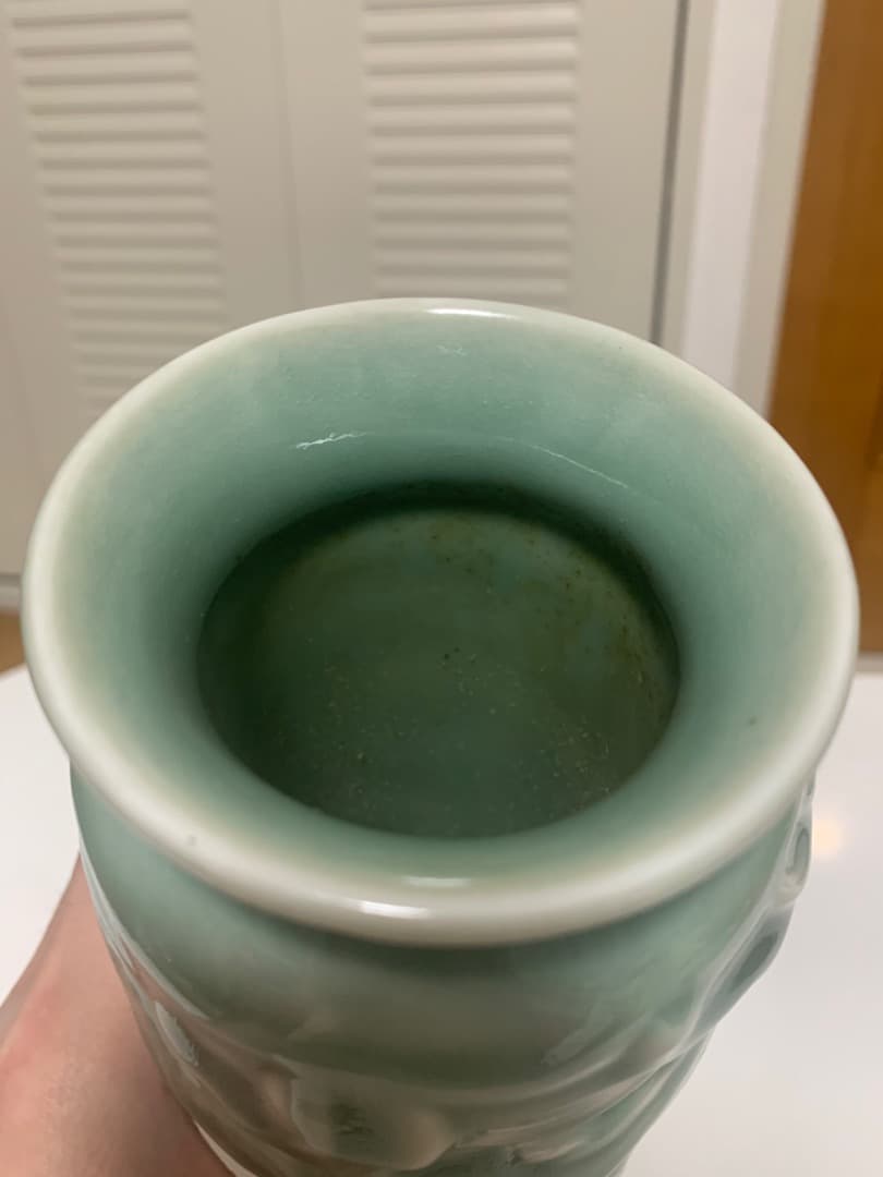 中国美術◆龍泉窯 青磁 二重焼 青磁釉 青ひび焼 透彫 希少 賞物 唐物 骨董