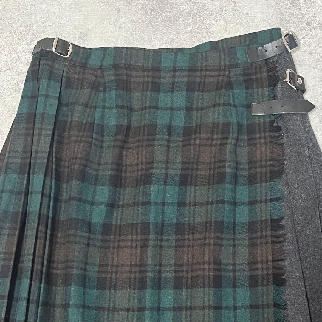 ✨美品✨オニールオブダブリン　ウールスカート　プリーツ　ロング丈　チェック