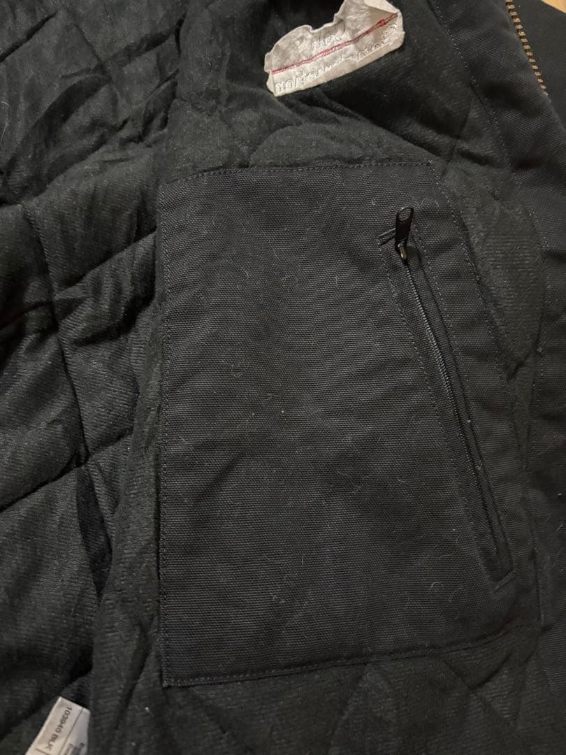 美品 Carhartt アクティブジャケット 黒 2XL 企業ロゴ