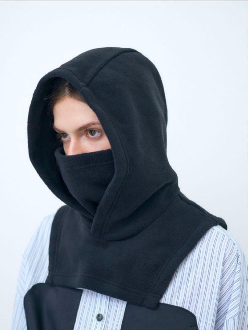 【美品】nagonstans ナゴンスタンス　ハイネックフードパーツ　ブラック