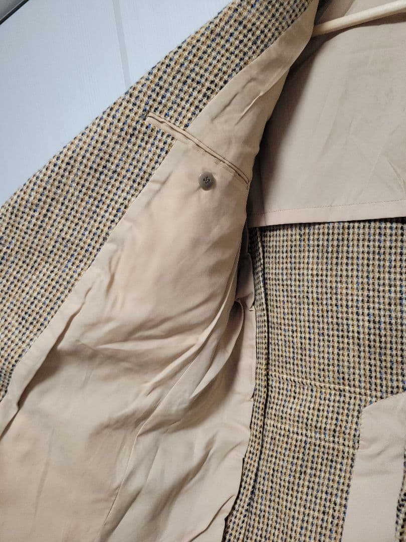 60s HarrisTweed ST.LAZARE レザー ツイードジャケット
