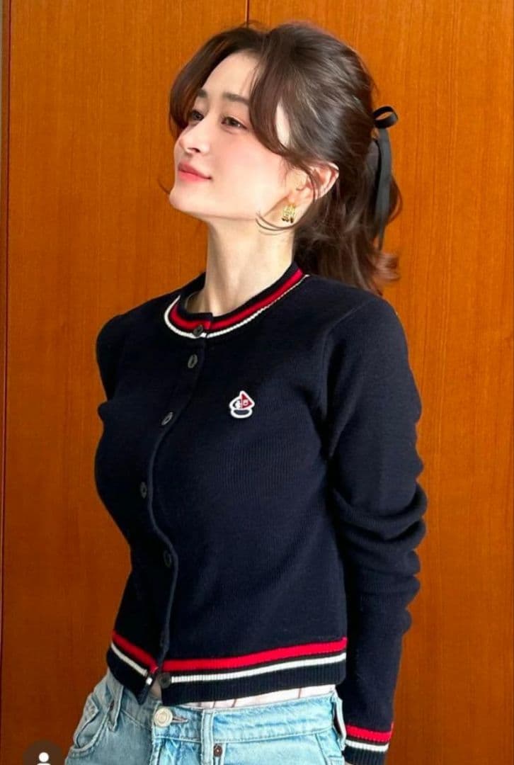 【bibiy】B. BOAT CLUE CARDIGAN ネイビー