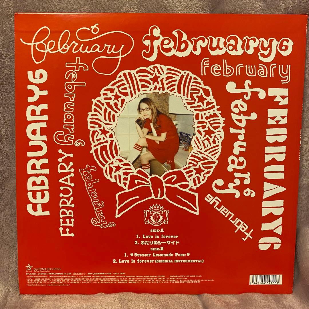 美品February6レコードLove is forever12インチ