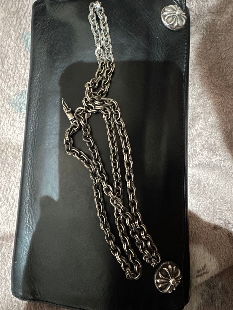 クロムハーツ　シルバー925 ペーパーチェーンネックレス 約60cm