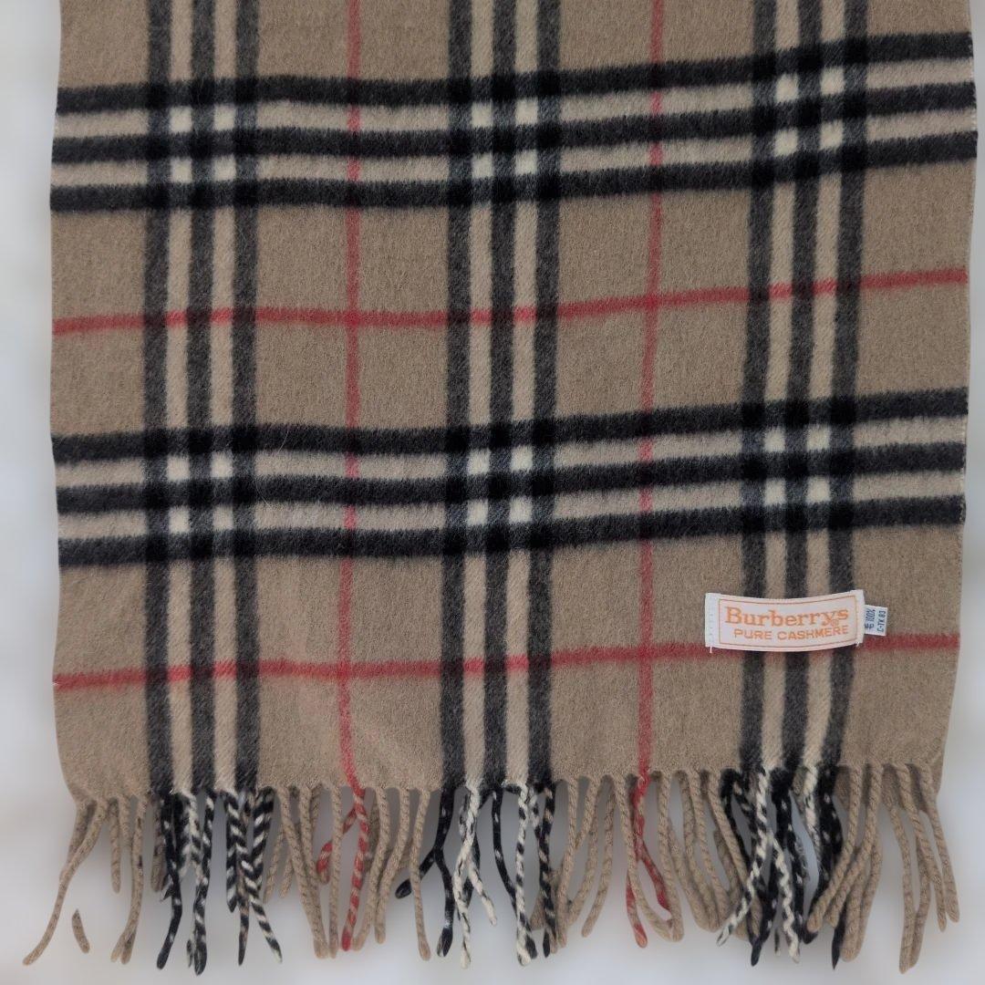 美品　BURBERRY ノバチェック カシミヤ100% マフラー ベージュ